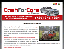 Tablet Screenshot of cashforcarsindenver.com